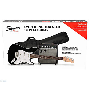 Squier Stratocaster Electric Guitar Pack with Gig Bag and Frontman 10G Amp